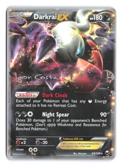 Darkrai EX 63/108 World Champion Deck Dark Explorers Pokemon Moderately Played - Image 1