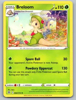 Breloom 004/172 Rare Brilliant Stars Pokemon Near Mint - Image 1