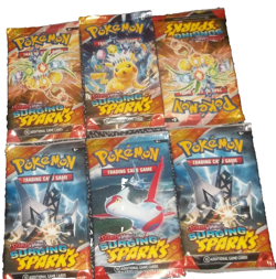 POKEMON SCARLET & VIOLET LOT (6) BOOSTER PACKS SURGING SPARKS NISP - Image 1