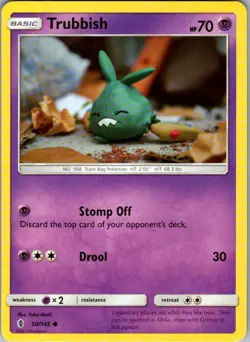 Trubbish Guardians Rising 50/145 Common Pokemon Near Mint - Image 1