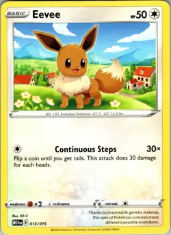 Eevee McDonald's Promos 2024 013/015 Promo Pokemon Near Mint - Image 1