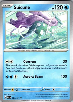 Suicune Prismatic Evolutions 024/131 Uncommon Pokemon Near Mint - Image 1