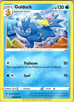 Golduck Evolving Skies 025/203 Uncommon Pokemon Near Mint - Image 1
