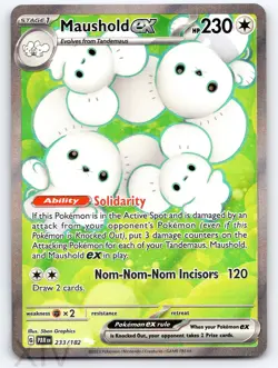 Maushold ex 233/182 Pokemon Paradox Rift Ultra Rare - Image 1