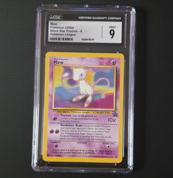 Nintendo Pokemon TCG CGC 9 Mew #8 Black Star Promo Pokemon League Holo EN 2000 - Image 1