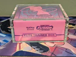 One SEALED Pokemon TCG Fusion Strike Elite Trainer Box ETB **WITH ACRYLIC CASE** 820650809330 - Image 5
