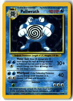 1999 Poliwrath ⭐ 13/102 Holo Rare Base Set Unlimited WOTC Vintage Pokemon NM - Image 1