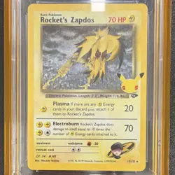 Pokemon Celebrations Rocket's Zappos Gym Challenge 15/132 CGC PERFECT 10 - Image 3