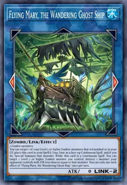 YUGIOH MP25-EN110 Flying Mary, the Wandering Ghost Ship Prismatic Secret Rare 1s - Image 1