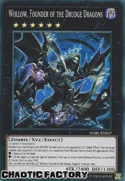 YUGIOH DABL-EN047 Wollow, Founder of the Drudge Dragons Super Rare 1st Edition N - Image 1