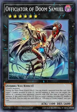 YUGIOH BLZD-EN089 Officiator of Doom Samuel Super Rare 1st Edition NM - Image 1