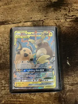 Pokemon TCG Raichu & Alolan Raichu GX Unified Minds Card 54/236 NM/M - Image 1
