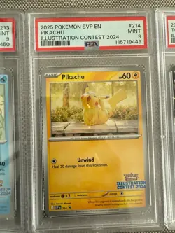 2025 POKEMON SVP EN PROMO ILLUSTRATION CONTEST Set - PSA 9 - Image 3