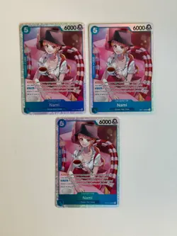 3x One Piece Nami OP11-054 SR Foil A Fist of Divine Speed English - Image 1