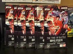 ONE PIECE CCG OP-16 THE TIME OF BATTLE SLEEVED BOOSTER PACKS LOT OF 7 - Image 1