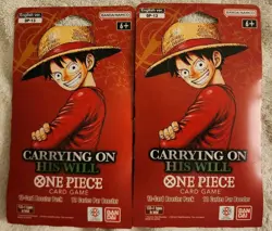 (x2) One Piece TCG: Carrying On His Will Sleeved Booster Pack Lot OP-13 ENGLISH - Image 1