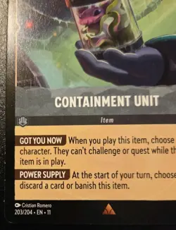 Containment Unit 203/204 Rare Winterspell Disney Lorcana TCG - Image 4
