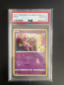 Pokemon 2021 Celebrations MEW #011 PSA 10 Gem Mint RARE - Image 1