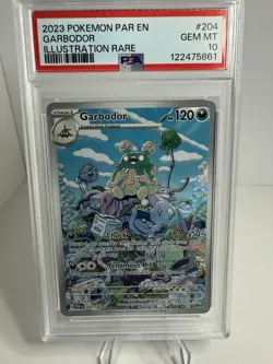 2023 POKEMON PAR EN-PARADOX RIFT ILLUSTRATION RARE #204 GARBODOR PSA 10 - Image 1
