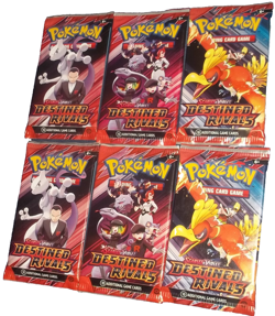 POKEMON SCARLET & VIOLET LOT (6) BOOSTER PACKS DESTINED RIVALS NISP - Image 4