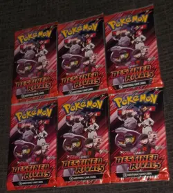 POKEMON SCARLET & VIOLET LOT (6) BOOSTER PACKS DESTINED RIVALS NISP - Image 2
