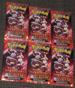 POKEMON SCARLET & VIOLET LOT (6) BOOSTER PACKS DESTINED RIVALS NISP - Image 3