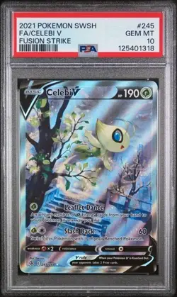PSA 10 Pokemon Fusion Strike Celebi V #245 Alternate Art/Full Art - Image 1