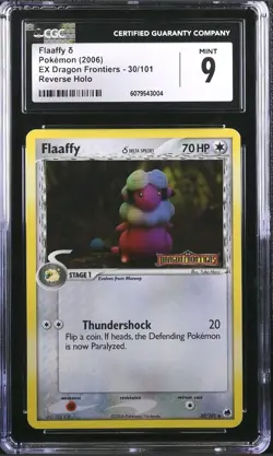 Pokemon Flaaffy 30/101 Reverse Holo Stamped EX Dragon Frontiers CGC 9 MINT - Image 1
