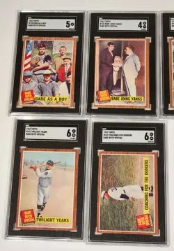 Babe Ruth 1962 Topps Special SET of 10 Cards ALL SGC Graded upto 6 139 138 142 - Image 2