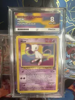 Mew Black Star Promo #8 Ace Grade 8 Ex Pokemon Card 2000 Vintage TCG - Image 1