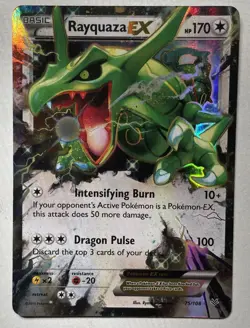 Pokemon Roaring Skies 2015 Rayquaza EX #75/108 Ultra Rare Holo (NM) - Image 1