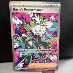 Roxie's Performance SIR 121/086 Chaos Rising Pokemon Card Fresh Pull- NM - Image 4