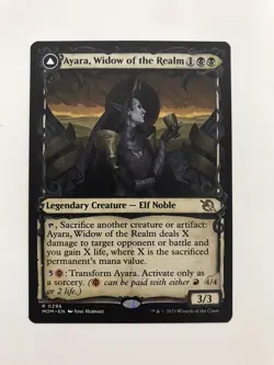 Ayara Widow of the Realm / Furnace Queen Showcase MTG Magic Card NM Mint MOM - Image 1