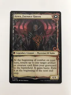 Ayara Widow of the Realm / Furnace Queen Showcase MTG Magic Card NM Mint MOM - Image 2