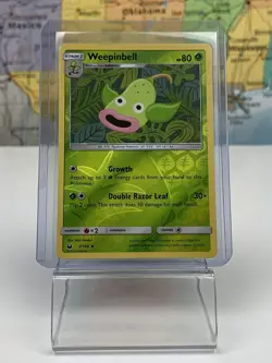 SHIPS SAME DAY Pokemon Card NM/M Weepinbell 2/168 Reverse Holo Grass Type 2018 - Image 1