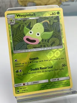 SHIPS SAME DAY Pokemon Card NM/M Weepinbell 2/168 Reverse Holo Grass Type 2018 - Image 3