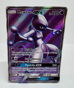 Mewtwo GX 72/73 Shining Legends Full Art Holo Pokemon Card - Mint/NM - Image 1