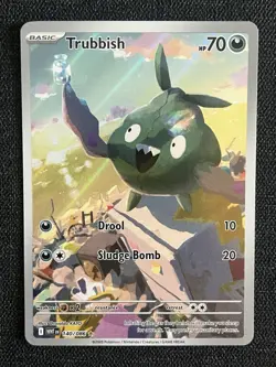 Trubbish 140/086 White Flare WHT Illustration Rare Full Art Pokemon TCG Card NM - Image 1