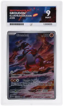 ACE 9 Mint Groudon 2023 Paradox Rift 199/182 Illustration Rare Card - Image 1