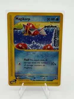 Pokemon Magikarp Card Expedition Base Set, 118/165, Regular Common LP/NM - Image 1