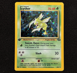 1st Edition Scyther 10/64 Holo First Jungle 1999 Pokemon TCG Rare Card WOTC | LP - Image 2