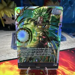 Bandai Dragon Ball Super Card Game Broly FB08-122 SCR Foil Battle Card NM - Image 1