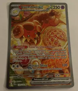 Pokemon Cards Dachsbun Ex Stellar Crown S&V SIR Ultra Rare 169/159 - Image 1