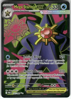 Mega Starmie ex 102/088 Ultra Rare Perfect Order Pokemon Holo Near Mint - Image 1
