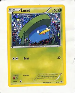 Pokemon TCG - Lotad 2/12 - 2015 McDonald's Holo Promo - Cosmo Holo - Image 1