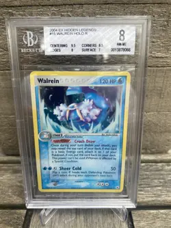 😊2004 Pokemon WALREIN EX Rare HOLO Hidden Legends Beckett Grade 8 NM PSA 🔥 - Image 1
