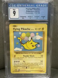 Pokemon TCG Flying Pikachu Evolutions 110/108 Regular Secret Rare - Image 1
