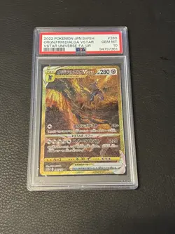 Pokemon 2022 Japanese Origin Forme Dialga VSTAR 260/172 PSA 10 FA Holo UR - Image 1