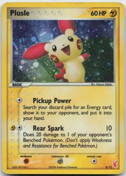 Plusle 6/12 EX Trainer Kit 2 Plusle Pokemon Holo Heavily Played - Image 1