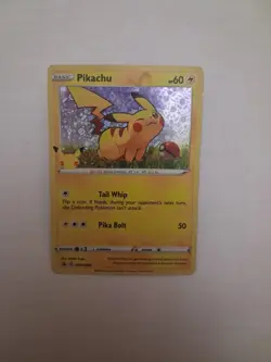 Pokemon TCG Holo Pikachu LP Celebrations Promo Swsh039 - Image 1